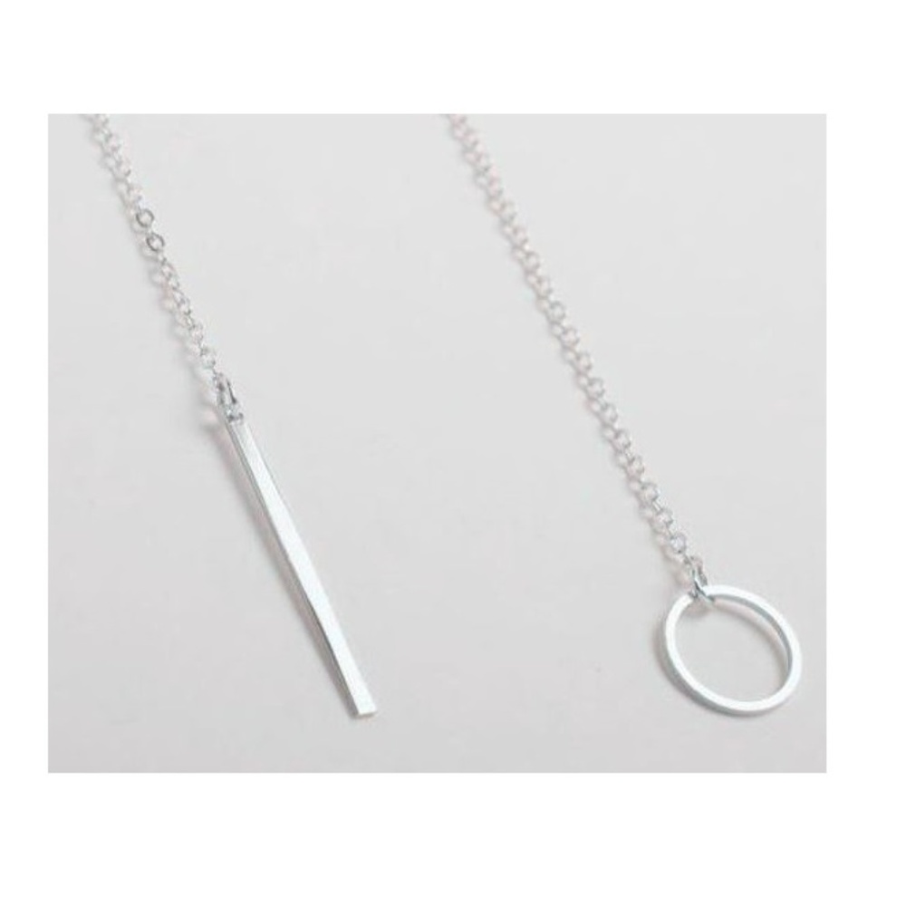 4 for $20 Lariat Bar Necklace (Silver) - Picture 2 of 3